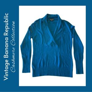 *VTG BANANA REPUBLIC Cashmere Collection V-Neck Sweater Size L